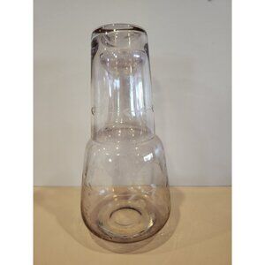 Vintage~Tumble Up~Etched~Bedside Carafe & Water Glass Set~Light Purple~Lavender